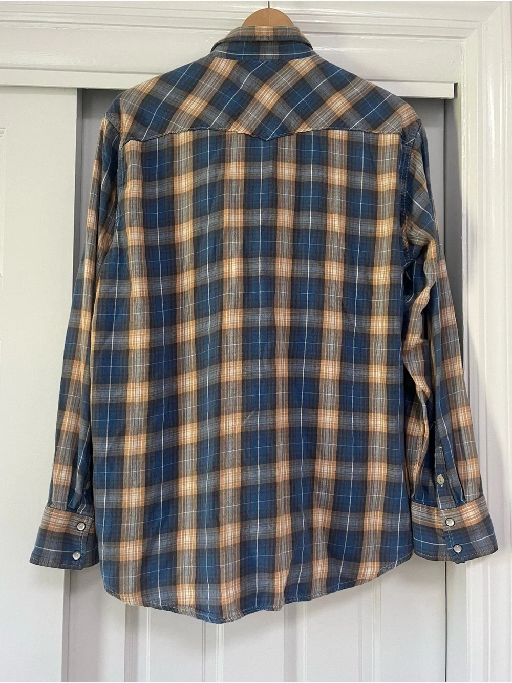 Polo Jeans Company Ralph Lauren Western Pearl Snap Plaid Shirt. Sz large